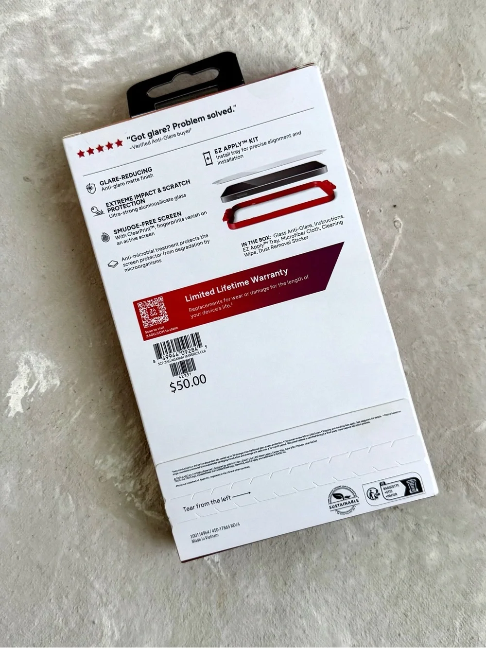 ZAGG InvisibleShield Glass Anti-Glare Screen Protector iPhone 16 Pro (2024) NEW